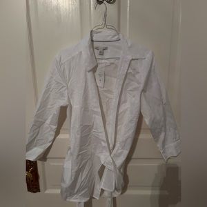 Banana Republic wrap collared top